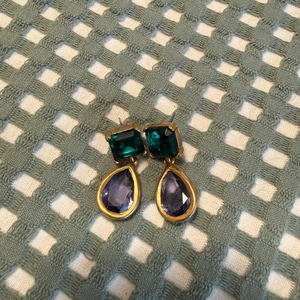 Oscar de la Renta Baroque Crystal Earrings